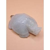 ราคา หยกสีขาวเเท้แกะสลักเต่าหัวมังกร มีปลายหายสีน้ำผึ่งสวยมาก (22967731568)