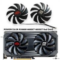 ราคา พัดลมการ์ดจอ POWERCOLOR RX6600 6600XT 6650XT Red Devil graphics card cooling fan (26152715045)