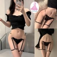 ราคา SexyNightงานปักดอกไม้ กางเกงชั้นในเซ็กซี่ รวมถึงสายรัดถุงน่อง กางเกงชั้นในลูกไม้ sexy สีดำ คุณภาพสูง (45100601701)