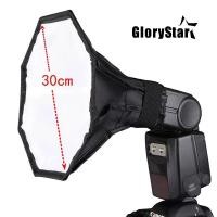 ราคา Octagon Flash Diffuser 30cm 12 inch 8 Square Mini Softbox for Canon Nikon YongNuo Speedlite Photo Studio Accessories Sof (23358787540)