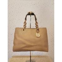 ราคา [USE] Michael Kors Medium Cynthia Rose Gold Blush Saffiano Leather Satchel Bag ของแท้ (25251131717)