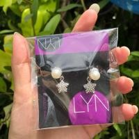 ราคา ต่างหูLynแท้100% มุกห้อยดาว สวยมาก (2355395564)