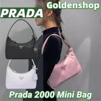 ราคา ปราด้า PRADA 2000 Mini Hobo Bag Re-Nylon Re-Editionกระเป๋าสะพายเดี่ยว (29225866178)