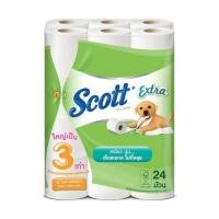 ราคา "พิเศษ"Scott Extra กระดาษทิชชู่สก๊อตต์ เอ็กซ์ตร้า ความยาวสามเท่า 24 ม้วน (กระดาษชำระ) (5132165150)