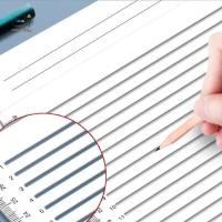 ราคา [Onw] การประดิษฐ์ตัวอักษรลายฉลุเส้นตรง A4 ไม้บรรทัดใสเขียนเครื่องมือเรขาคณิตแม่แบบCalligraphyลายฉลุและไม้บรรทัดแม่แบบ [th] (44463561991)