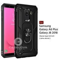 ราคา Samsung Galaxy A6 Plus J8 2018 เคสแข็ง Ring ARMOR Kickstand Hybrid (41305780266)