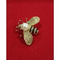 ราคา เข็มกลัด ผึ้ง ฝังเพชร สีทอง ตัวผึ้งมีลาย สีดำ เข็มกลัดติดเสื้อออกงาน สินค้าลดราคา เคลียร์สต๊อก (23564782992)