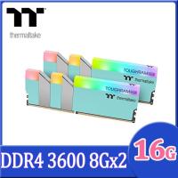 ราคา 16GB (8GBx2) DDR4 3600MHz RAM (แรมพีซี) THERMALTAKE TOUGHRAM RGB TURQUOISE (RG27D408GX2-3600C18A) (13768024887)
