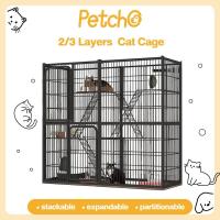 ราคา Petcho กรงขังแมว กรงขังแมว กรงแมวขนาดใหญ่ 3ชั้น 4ชั้น Pet Cage กรงสัตว์เลี้ยง กรงแมวขนาดใหญ่ กรงกระต่าย (26578388340)