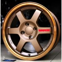 ราคา ล้อแม็กใหม่ลายฮิต Te37 4รู100 ET35 ทองแดงหยอดแดง 7-15นิ้ว (21110947130)