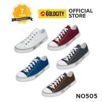 ราคา GOLDCITY รองเท้าผ้าใบ แฟชั่น แบบผูกเชือก UNISEX ใส่สบาย น้ำหนักเบา กันลื่น (37-45) รุ่น NO505 (24217234820)