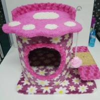 ราคา คอนโดน้องแมวสีชมพู ลายดอก ส่งฟรีแบบด่วนจ้า (1038094568)