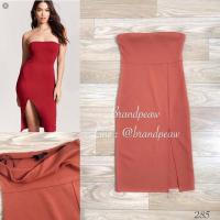 ราคา Forever21 เดรสเกาะอก ผ่าข้าง size m (2289308812)