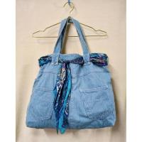 ราคา กระเป๋าสะพายผ้ายีนส์ใบใหญ่ ผ้านิ่ม น่ารัก มือสองสวยใหม่ (41854040493)