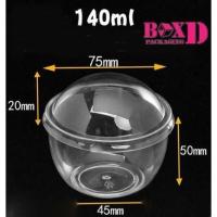 ราคา ถ้วยมูสใส พร้อมฝาโดม ฐานพลาสติกแข็งPS ฝาPET (U07)แพค 20 ชิ้น (26351436697)