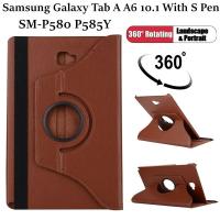 ราคา สําหรับ Samsung Galaxy Tab A A6 10.1 พร้อมปากกา S 2016 SM-P580 P580 P585 360 หมุนซองหนังสําหรับ SM-P585Y กรณี (44071129800)
