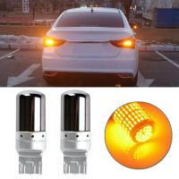 ราคา 2 ชิ้น Chrome 7440 T20 144SMD Amber LED โคมไฟหลอดไฟไฟเลี้ยวไฟสัญญาณ (41874079244)