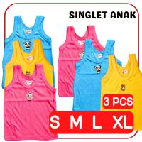 ราคา 3 ชิ้น GIRLS SINGLET CHARACTER UNDERSHIRT ENJI GRIYO DALEMAN99 (43125843991)