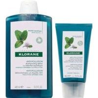 ราคา พร้อมส่ง ของแท้ KLORANE Antipollution Aquatic Mint Shampoo & Conditioner Duo (400ml+150ml) (24262038255)
