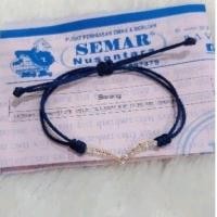 ราคา สร้อยข้อมือเชือก MATA Blue V พร้อม 0,6 กรัม (42155717976)