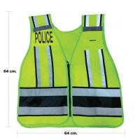 ราคา เสื้อกั๊กคาดแถบสะท้อนแสงพร้อมสกรีนโลโก้ police หน้าหลังตามแบบ (24561941558)