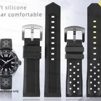 ราคา คุณภาพสูงยางซิลิโคน Breathable นาฬิกาสําหรับ Heuer CARRERA WAZ2113 สายนาฬิกาผู้ชาย 22 มม. (25118717303)