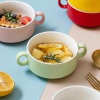 ราคา ชามเซรามิค ถ้วยเซรามิค ชามมีหู ถ้วยซุป สีพาสเทล (4380134722)