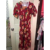 ราคา เดรสยาว สีแดง มีสายผูกโบเก๋ๆที่คอ size L (20968645129)