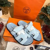 ราคา ❤️Used Like New Hermes Shaper Women Flat Sandal in Light Baby Blue Size40 เหมาะเท้า 25-25.5CM (40161534448)