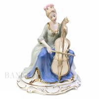 ราคา ตุ๊กตาเซรามิคพอร์ซเลน เจ้าหญิงเล่นเชลโล ขนาด 25 x 20 cm (4360324374)