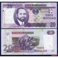 ราคา ธนบัตร โมซัมบิก Mozambique 20 เมติไค ปี 2006 P-143 สภาพใหม่เอี่ยม 100% UNC ไม่ผ่านการใช้ สำหรับสะสม (29275808763)