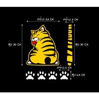 ราคา Sticker''สติ๊กเกอร์แมวปัดน้ำฝน แบบตัดสะท้อนแสง พร้อมส่งค่ะ (7151094783)