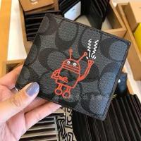 ราคา New Coach/coach Wallet Men Short Mens Clutch Half Fold Wallet Card Holder Business Flip Coin Purse (43824823287)