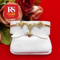 ราคา สร้อยข้อมือทองลายกระดูกงูคั่นหัวใจ ความยาว 6 นิ้ว เคลือบทองคุณภาพสูง (19949349427)