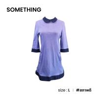 ราคา SOMETHING-เดรสสั้นแขนยาวคอบัว-สีม่วง-A019-56 (27260052956)