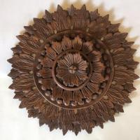 ราคา แผ่นไม้สัก แผ่นไม้สักแกะสลัก ทรงกลม ลายดอก 3 ชั้น ขนาด 40 ซม. งานไม้สัก แผ่นไม้ฉลุ แผ่นไม้แกะสลักติดผนัง ไม้แขวนผนัง (11824589781)
