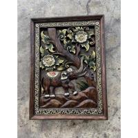 ราคา กรอบรูปไม้แกะสลัก รูปช้าง15x21x2นิ้ว เดินเส้นแต่งกระจก กรอบรูปมหามงคล งานไม้ แกะสลัก ฉลุฝีมือประณีตสำหรับ ตกแต่งบ้านสวย (22700609011)