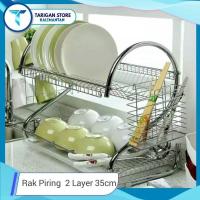 ราคา ชั้นวางจานหงส์สแตนเลส 2 ชั้น/ชั้นวางจานสแตนเลส (55550788132)