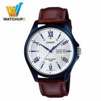 ราคา Casio Standard นาฬิกาข้อมือผู้ชาย สายหนัง รุ่น MTP-1384BUL-5A (2064562365)