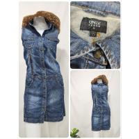 ราคา แบรนด์ Only Jeans ยีนส์ยืดนิดหน่อย เดรสยีนส์มือสอง อกตึงสุด 36" เอวตึง 32" สะโพกหน้าผ้าตึง 38" นำเข้าเกาหลี จีน (40000745058)