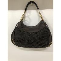 ราคา กระเป๋ามือสอง ของแท้ AIGNER Made in Italy ผ้าทอและหนังแท้ สีน้ำตาล ขนาด 8 นิ้วครึ่ง พร้อมส่ง (16118745021)