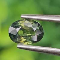 ราคา พลอย เขียวส่อง Green Sapphire 1.13 กะรัต (Cts.) ดิบ (Unheated) พร้อมใบเซอร์ (With Certificate) พลอยแท้ อัญมณีมงคลประจําว (43965124606)