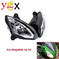 ราคา Ninja650 ER-6F 12-16 รถจักรยานยนต์ด้านหน้าไฟหน้าไฟหน้าสําหรับ Kawasaki NINJA 650 ER6F 2012-2016 2013 2014 15 (25697450390)