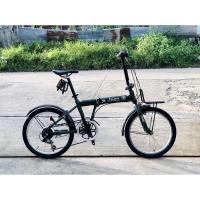 ราคา จักรยานพับเล็ก เก่าญี่ปุ่น Jeep แท้ สีเขียวทหาร มีตระแกรงหน้า เฟรมเหล็ก ลายหนังงู เบาะดำเล็กจุด(M) (10557617030)