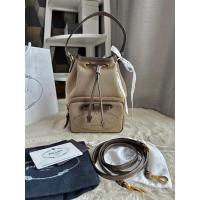 ราคา Like new- prada logo jacquard bucket bag (7”x9”นิ้ว) y19 ❤️ใบเล็กขนาดนิยม (24809025247)