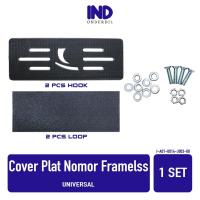 ราคา ฝาครอบป้ายทะเบียนพลาสติกรถจักรยานยนต์สากลสําหรับ Honda-Yamaha-Suzuki Bebek-Matic ธรรมดาสีดํา Frameless ไม่มีกรอบไม่มีกรอบขอบผู้ถือแผ่น-หมายเลข 1 ชุดด้านหน้าด้านหลัง (26242512650)