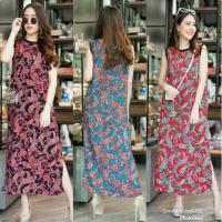 ราคา ♥️ เดรสกล้ามแขนกุด ผ่าข้างทั้ง2ข้าง ผ้าสปัน เนื้อนิ่ม (4641734799)