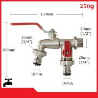 ราคา ก๊อกสนาม2หัว2ทาง ก๊อกน้ำ2ทาง ก๊อก2วาล์ว ขนาด 1/2 นิ้ว(4 หุน) (44258572333)