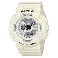 ราคา Baby-G นาฬิกาข้อมือผู้หญิง สายเรซิ่น สีขาว รุ่น BA-110PP,BA-110PP-7A (99738498)