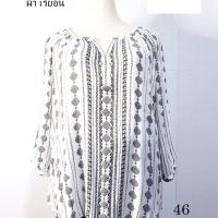 ราคา เสื้อมือสอง used เสื้อสาวอวบ เสื้อคอวี แขนสี่ส่วน ผ้าดี ใส่สบาย ผ้าเรยอน อก 60 ยาว 29 นิ้ว แบรนด์ SONOMA (23365718523)